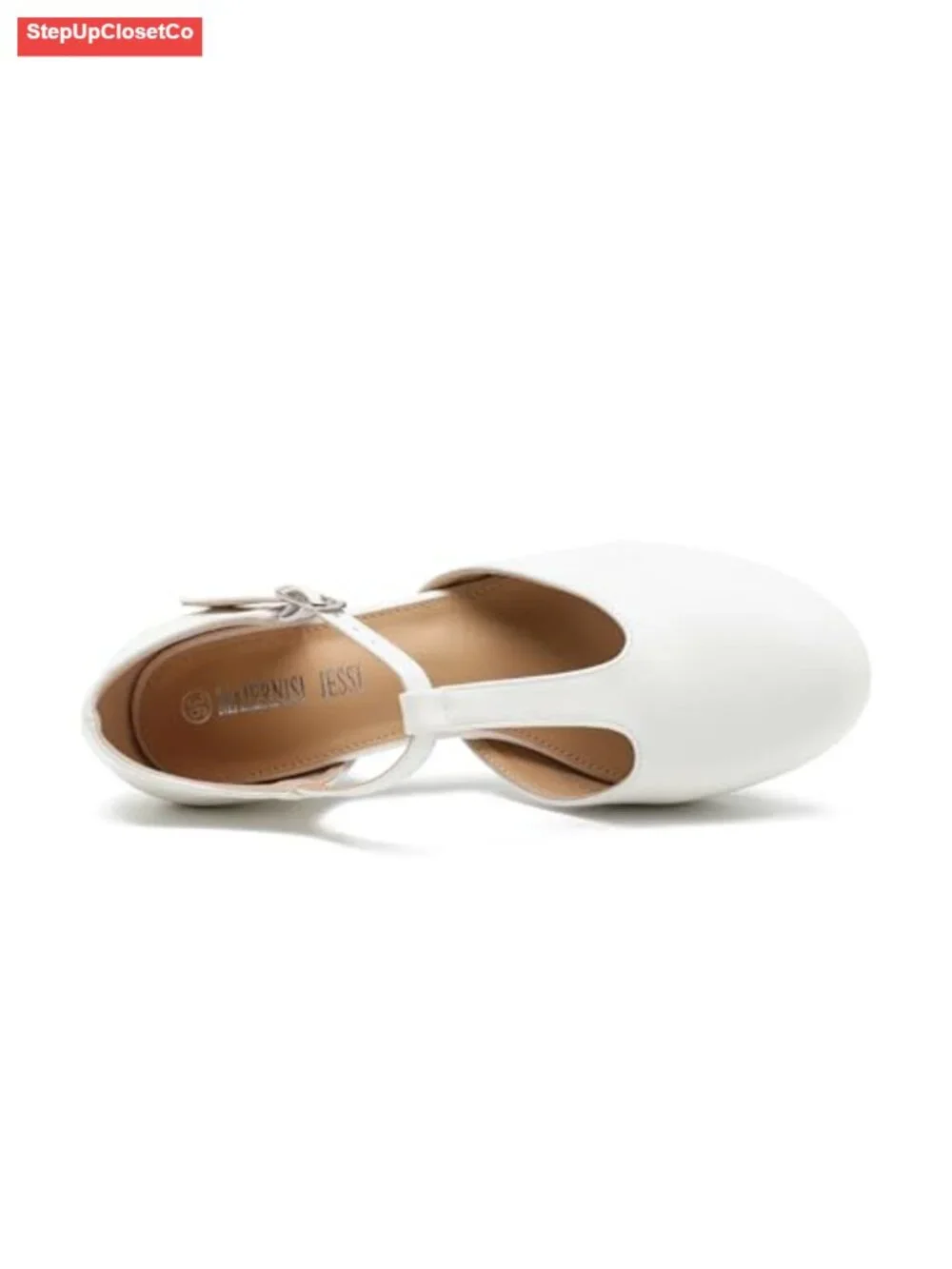 T-Strap Mary Jane Pumps Block Heel Round Toe
